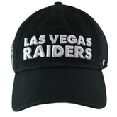 Las Vegas Raiders NFL Team Black Script Logo Clean Up Adjustable Dad Hat Cap by '47
